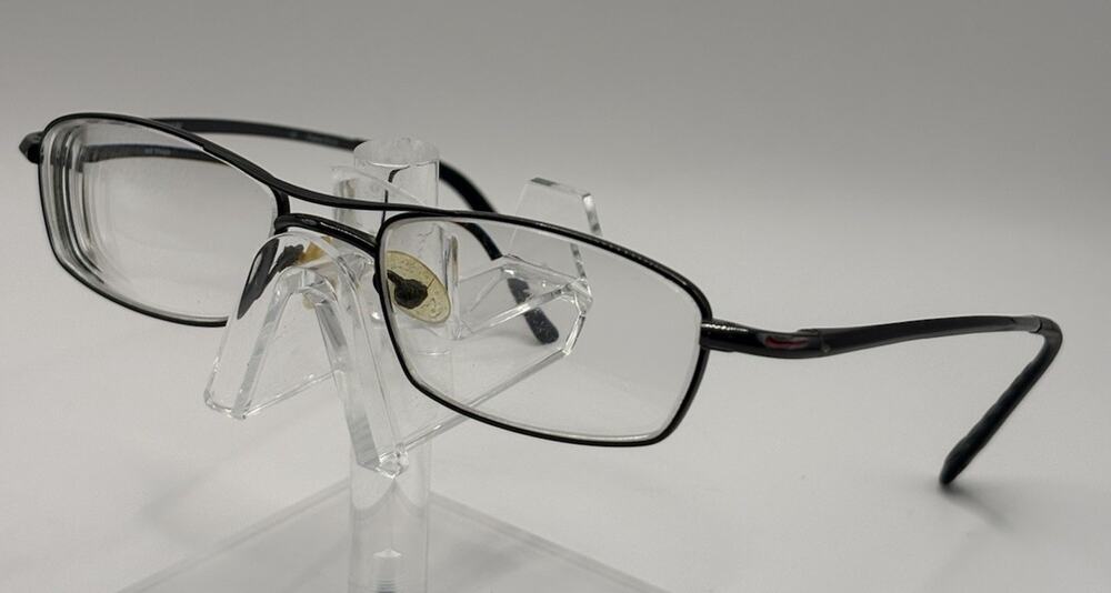 Nike 6000 421 Eyeglasses Black Rectangle Metal Frame 50-17-145 Vintage